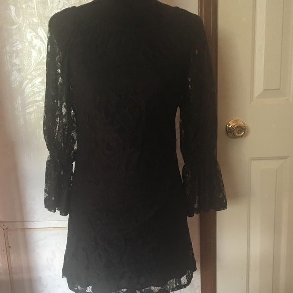 Voll Dresses & Skirts - Voll Gothic Black Lace Dress with Lace Sleeves